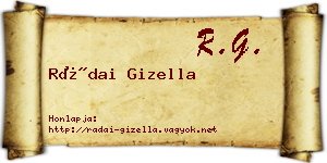 Rádai Gizella névjegykártya