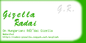 gizella radai business card